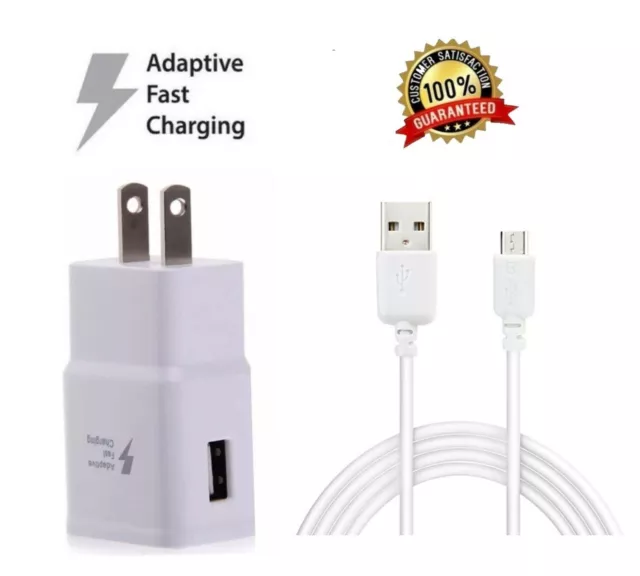 New Adaptive Fast Rapid Charger+Cable for Samsung Galaxy S6 S7 J3 J7 Edge Note 5