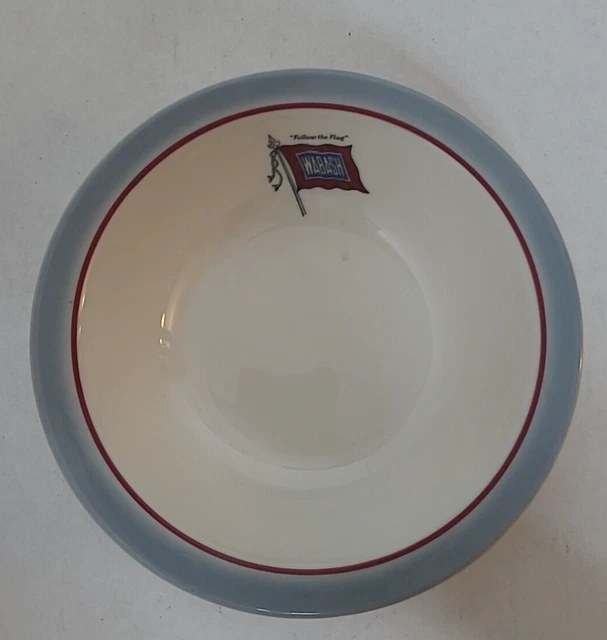 Vintage Wabash Railroad Follow the Flag Bowl 6" Inch Bowl Syracuse China 93C USA