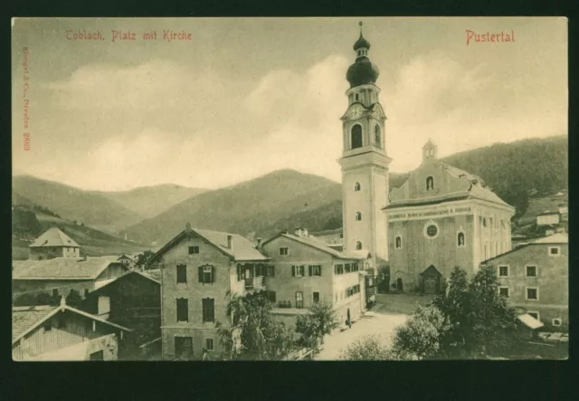 Val Pusteria (Bz)  Dobbiaco La Piazza Con La Chiesa Innichen Pustertal (198)