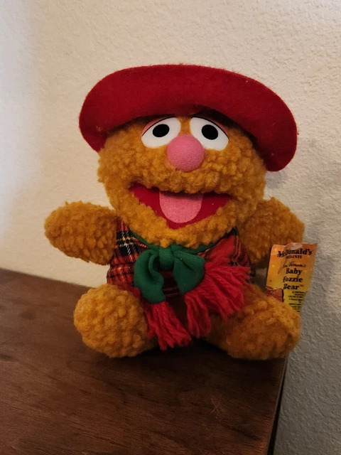 Vintage 1987 Mcdonalds Baby Fozzie Bear Muppets Christmas Plush Toy Jim Henson
