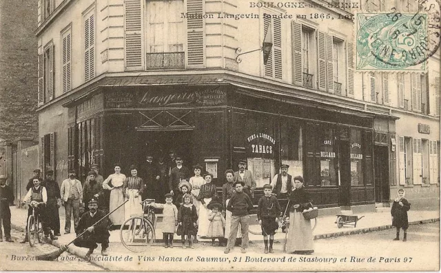 Carte Postale Bar Tabac Boulogne Sur Seine Maison Langevin Fondee En 1865