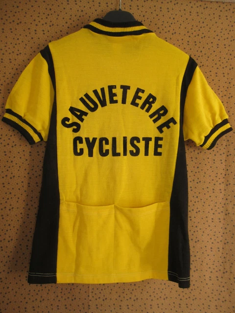 Maillot Cycliste Vintage Peugeot BP – Burdigala – Acrylique/laine – Années 70 – Taille 2/S
