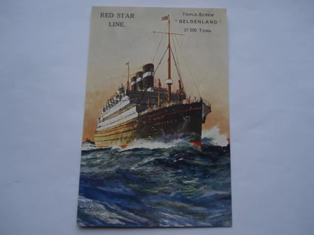 1933 Red Star Line Triple-Screw "Belgenland" Postcard