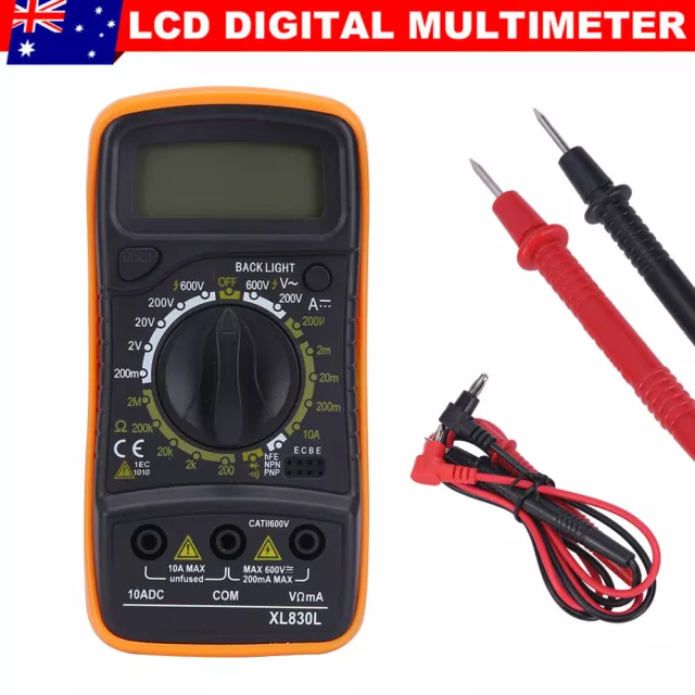 Electrical Digital Multimeter Ammeter AC/DC Volt Current OHM Multi Meter Tester