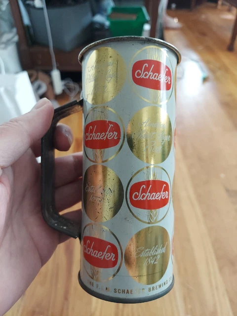 1 Vintage Schaefer Beer Can Mug