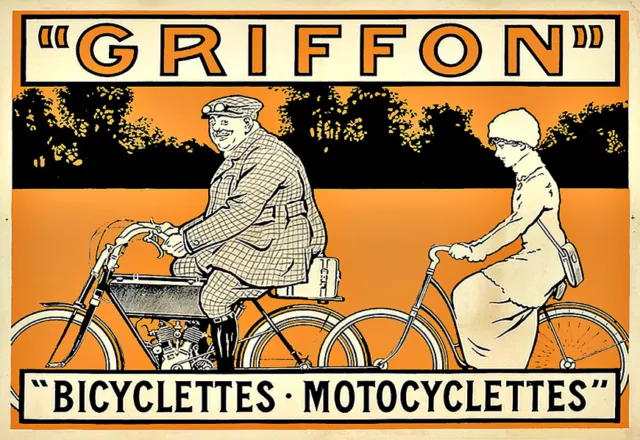 Art Ad Griffon bicycle Cycle Bike Deco Poster Print