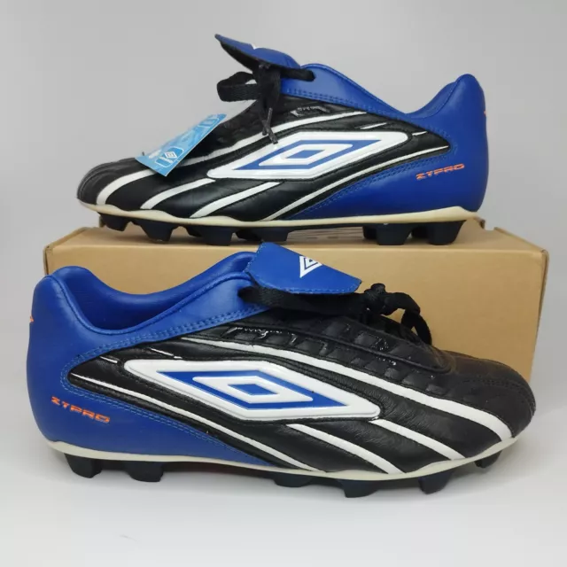 Umbro ZY PRO II Football Boots KTK FG Boots Black Blue White SIZE UK 7 Eur 41