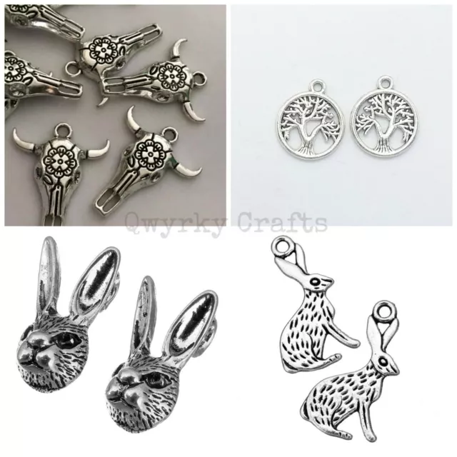 Tibetan Silver Charms Pendants Jewellery Card Making Crafts Antique Colour LOT 2