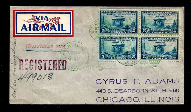 1929 FDC Addressed To Cyrus Field Adams - Black American Civil Rights Activist