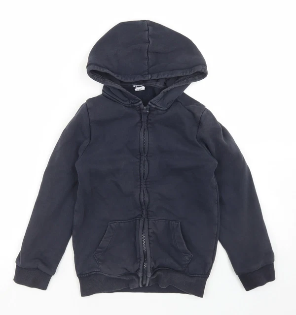 Felpa con cappuccio blu cotone cerniera taglia 8 anni cerniera