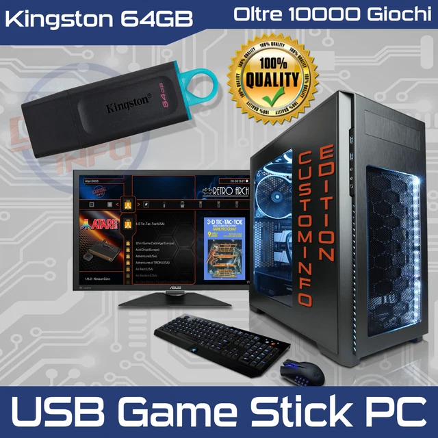 USB Game Stick per PC Retrogaming | 64GB | Retroarch