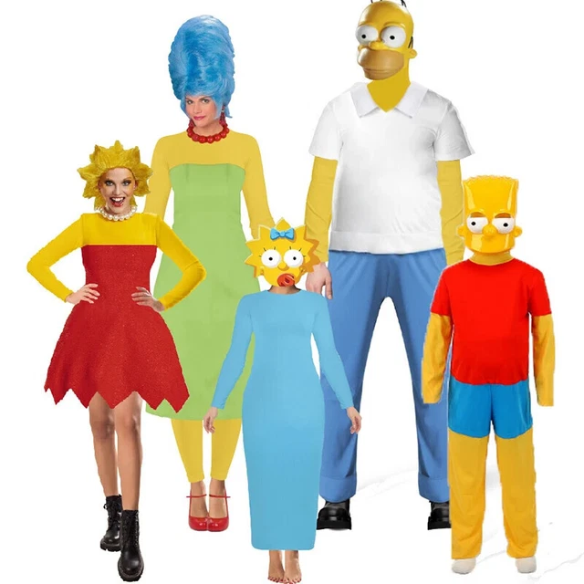 Colección Simpson con 5 peluches de Homer Bart Lisa Maggie Krusty de color amarillo-azul