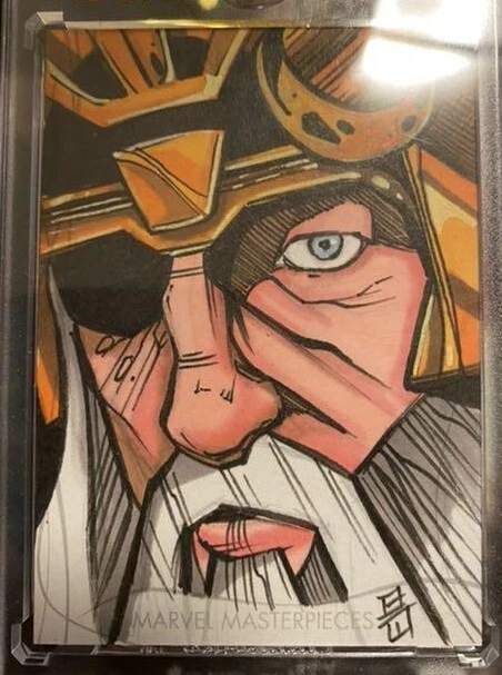 2020 Upper Deck Marvel Masterpieces Odin 1/1 Art Sketch card Autograph Sky Box