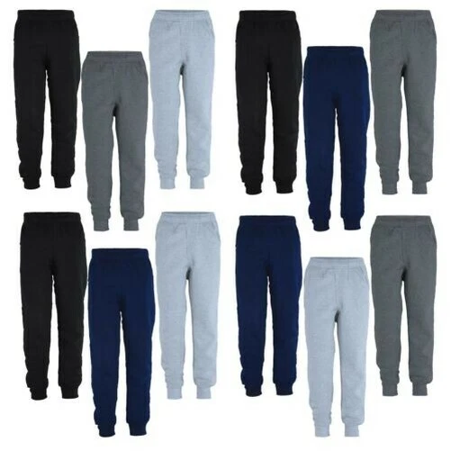 Bambini Pantaloni Tinta Unita Ragazze Tuta da Jogging Fascio (Confezione of3)
