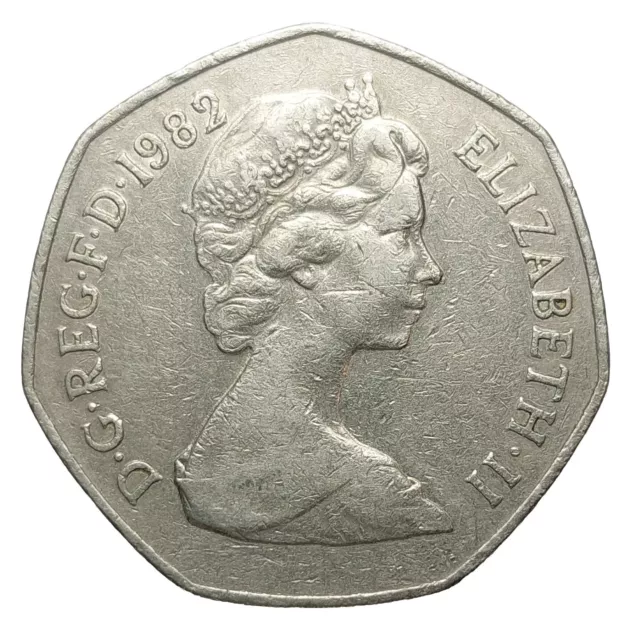 Great Britain 50 Pence 1982 Coin Elizabeth II X113