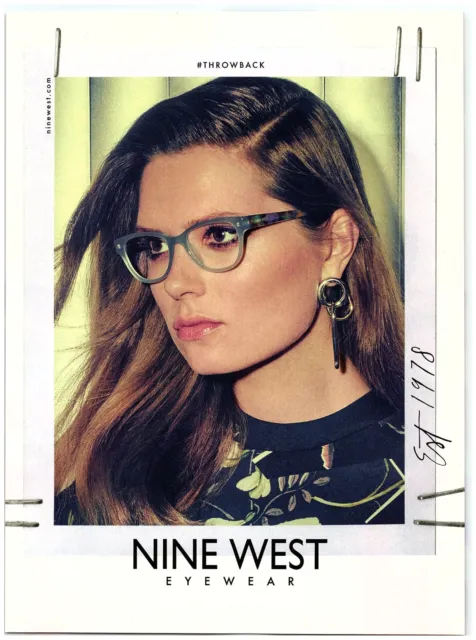 2018 Nine West Print Ad, Colorful Frame Eyewear Throwback 1978 Photo Staples