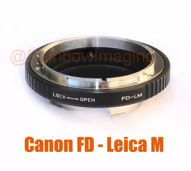 Canon FD Lens to Leica M Mount Camera Adapter M6 M8 M7 M9 Ricoh GXR A12