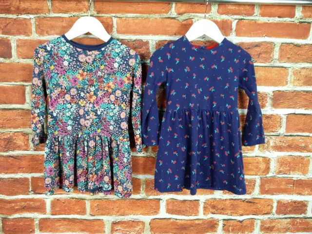 Girls Bundle Age 2-3 Years Next T-Shirt Dress Summer Floral Cherries Navy 98Cm