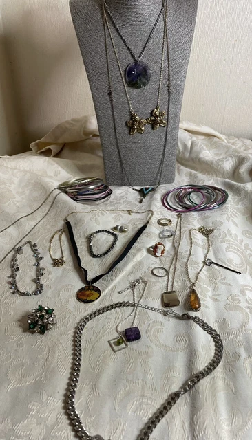 Mixed Lot Vintage & Modern Costume Jewellery Necklaces Bracelets Earrings Etc