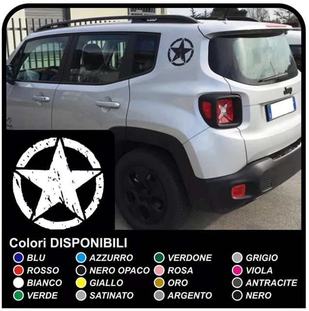 adesivi per montante auto renegade stella effetto consumato stelle graffiate