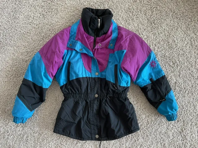Vintage Havoc Winter Coat Ski Jacket Retro Colors Womens Size 10