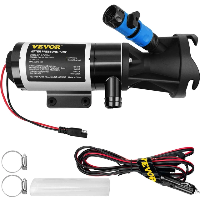 VEVOR RV MACERATOR Pump, 12V 12GPM Selfpriming Water Waste Pumps 51.