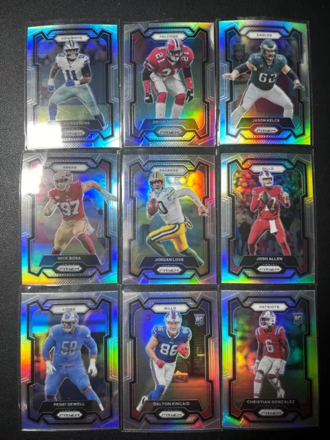 2023 Panini Prizm SILVERS Football Cards You Pick Complete Your Set Vets Rookies
