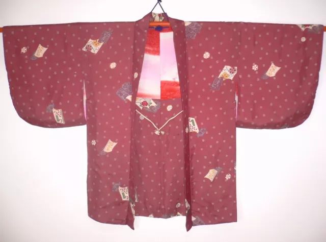 1930s Vintage Japanese Soft Silk Haori Kimono Jacket, Books & Blossom