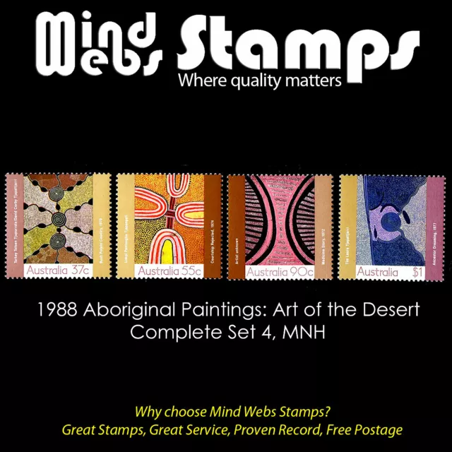 Australian Decimal Stamps 1988 Art of the Desert - Aboriginal Paintings (4) MNH