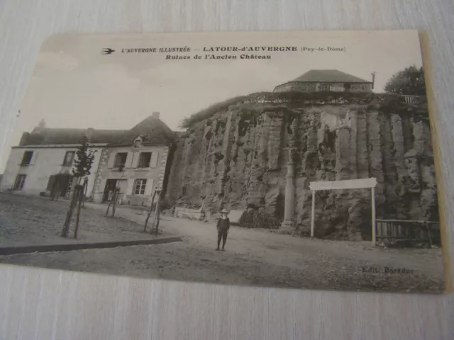 carte  postale  la  tour d'auvergne ruines de l'ancien chateau  ( ref46 L )