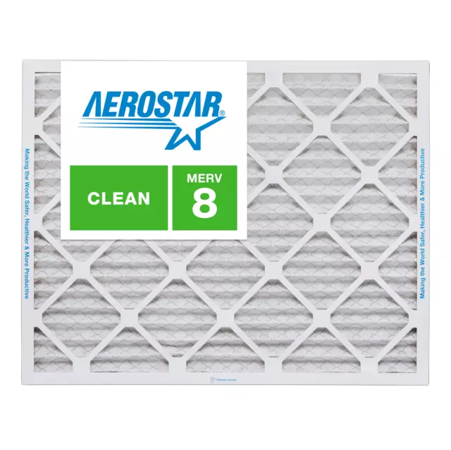 Aerostar 20x25x1 MERV 8 Furnace Air Filter, 2 Pack