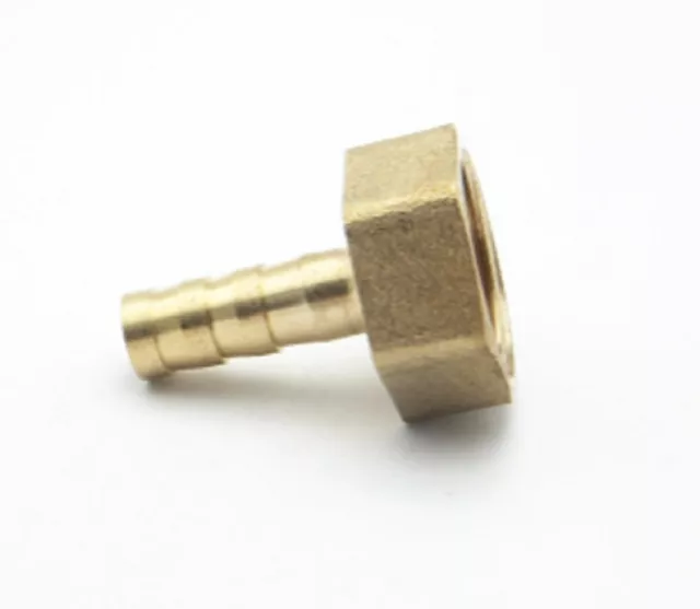 12mm Hose Barb Tail - 1/2" BSP Female Thread Straight Brass Connector Fitting UK