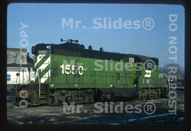 Original Slide BN Burlington Northern GP7 1660 Mpls MN 1974