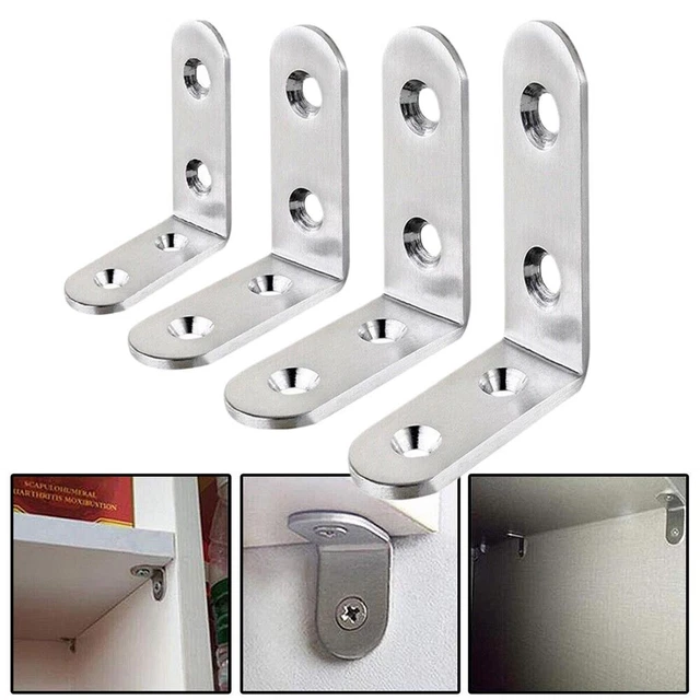 10PCS L Shape Bracket Corner Brace Set, Corner Bracket 90 Degree Right Angle
