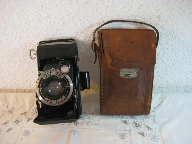 Cámara Zeiss Ikon Ikota Compur / cámara plegable + contenedor de colección