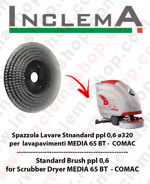 Strandard Wash Brush  in PPL 0,60 Dimension ø320 for scrubber dryer COMAC MEDIA