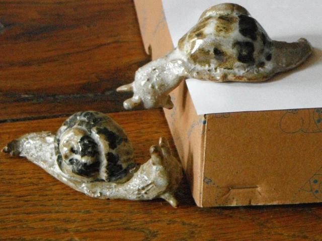 Ensemble De 2 Escargots Décoratifs En étain - Parfait Pour Décoration Maison