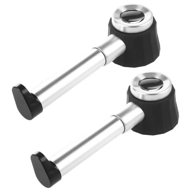 2pcs 10X Handheld LED Optical Glass Magnifier with Scale Magnifying Jewelry T6L3