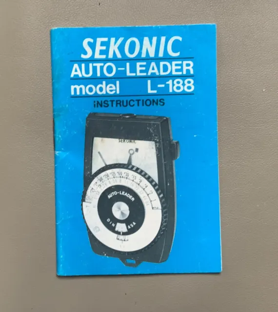 Sekonic auto leader L 188 Light Meter with box and near mint instructions