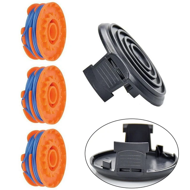 QENETY Rasentrimmerspulen-Set – 8 Spulen à 8,3 M, 1,65 Mm Stärke, Kompatibel Mit Qualcast GT30, Worx WG100E, MacAllister MET4530 Uvm.