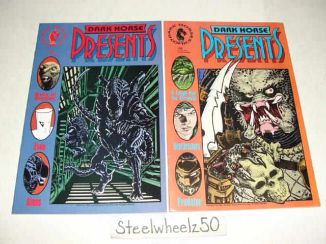 Dark Horse Presents #34 & 35 Comic Lot 1989 Aliens Predator Stradley Curt Warner