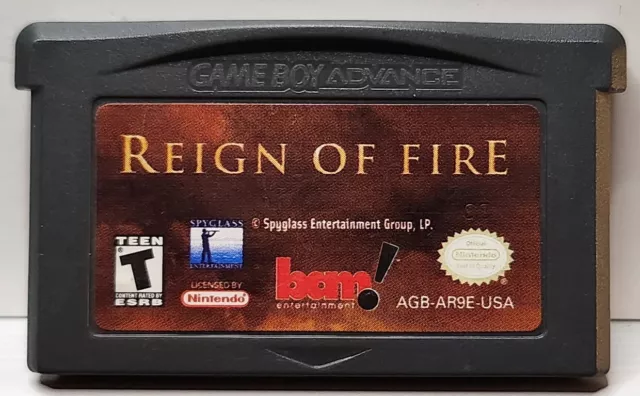 Reign of Fire (Nintendo Game Boy Advance, 2002) GBA Tested Works FREE SHIP 🇨🇦