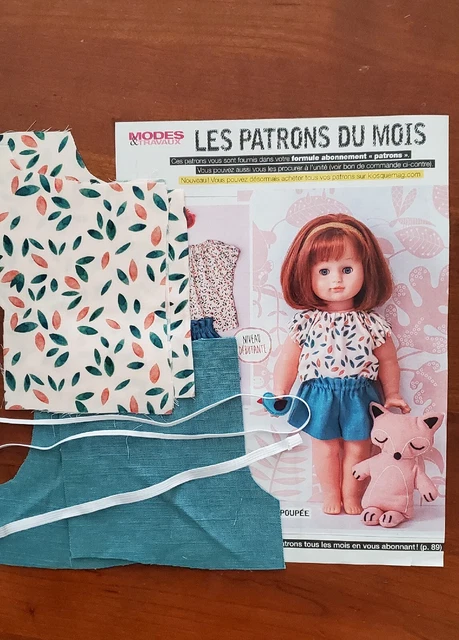 Kit De Vêtements Pour Poupée Petitcollin 40cm - Modèle Émilie (Modes Et Travaux Oct.2020) - Neuf