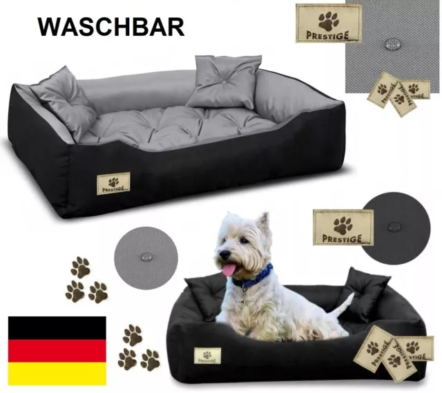 Hundebett PRESTIGE Hundekissen Katzenbett Hundsofa WASCHBAR S-XXL Farben
