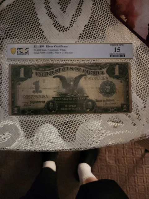 1899 $1 US Silver Certificate Large Size Note - Fr.233 - PCGS Choice Fine 15!