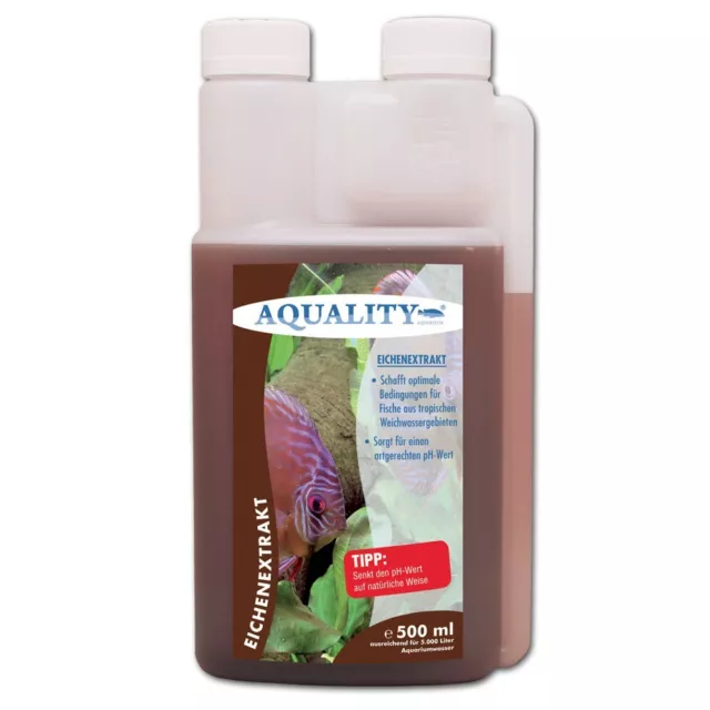 (19,98€/l) extrait de chêne AQUALITY 500 ml pH moins abaisse le pH dans l'aquarium