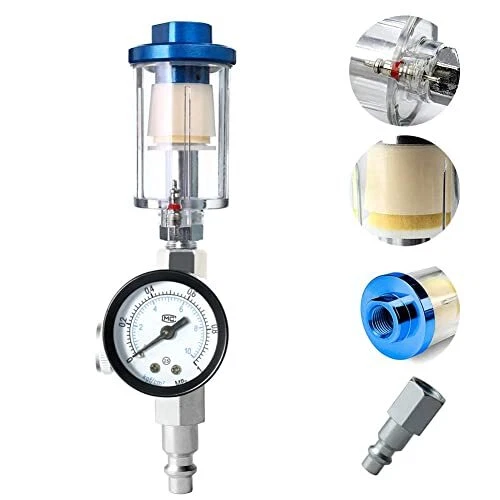 Water Oil Separator Filter, 1/4" NPT Inlet and Outlet Air Compressor Fitting