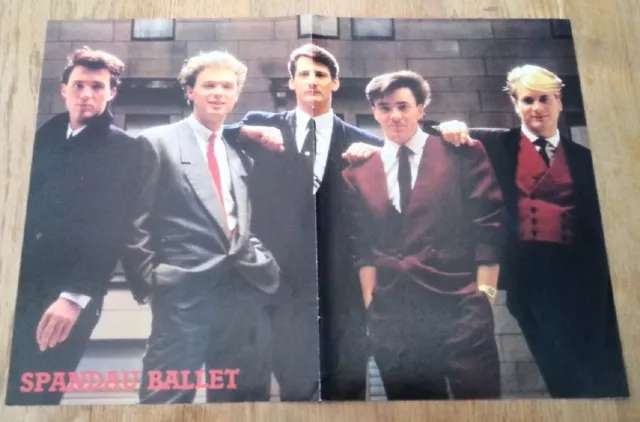 SPANDAU BALLET 'red tie' Centerfold magazine POSTER 17x11 inches