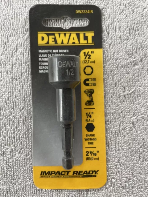 DEWALT DW2234IR 1/2-Inch by 2-9/16-Inch IMPACT READY Magnetic Nut Driver