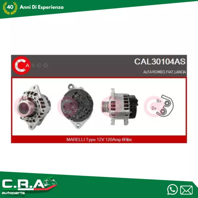 Cal30104As Casco Alternatore 120 Ah Jtd 210236 Ca1698/Cal30104Gs 63
